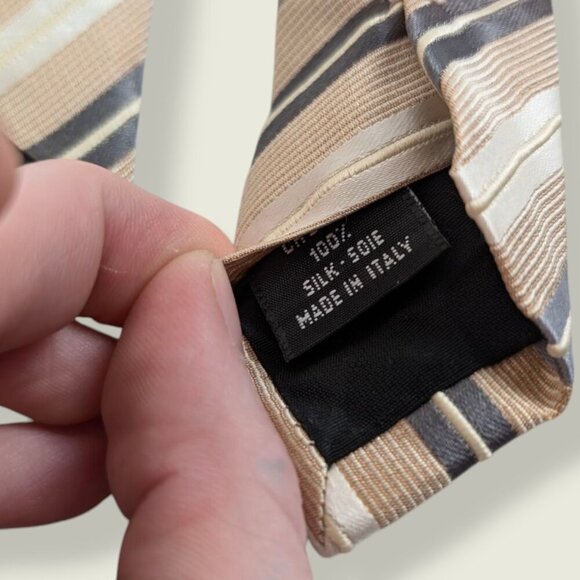 Cornali Italy 100% Silk Striped Tie - Picture 4 of 4